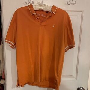 Louis Philippe Vibrant Orange Polo Shirt